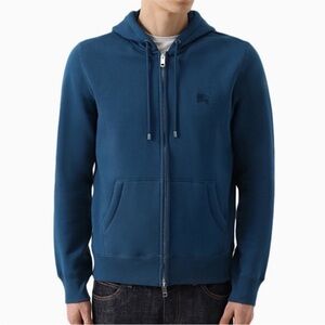 NWT Burberry Clarendon Check Hood Zip Up Hoodie size M